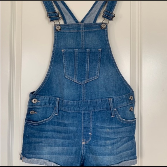 Overall jean shorts COPY - Picture 1 of 3